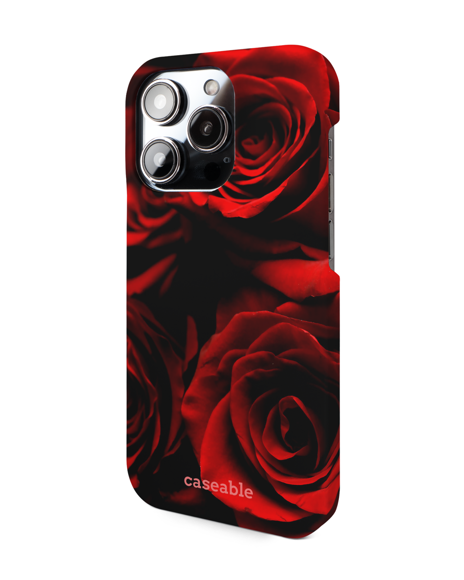 Red Roses Hardcase Handyhülle für Apple iPhone 14 Pro: Seitenansicht rechts