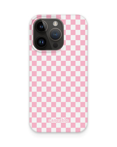 Pink Checkerboard Hardcase Handyhülle für Apple iPhone 14 Pro