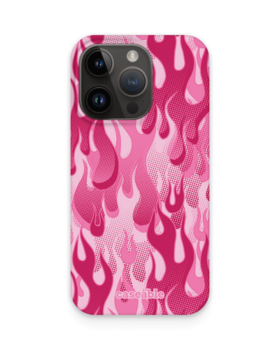Pink Flames Hardcase Handyhülle für Apple iPhone 14 Pro