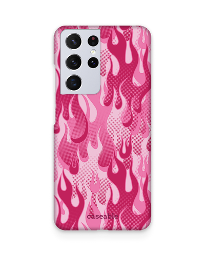 Pink Flames Hardcase Handyhülle Samsung Galaxy S21 Ultra