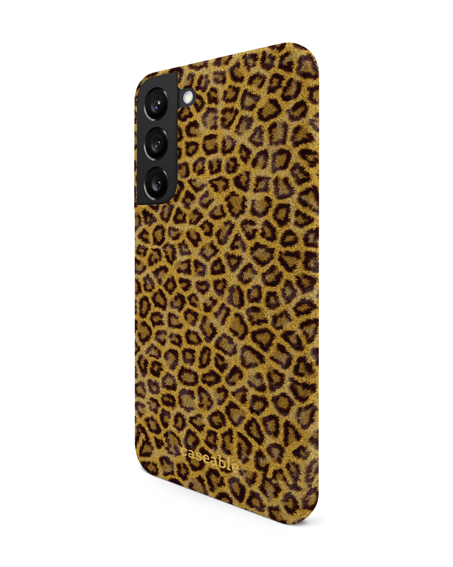 Leopard Skin Hardcase Handyhülle Samsung Galaxy S22 Plus 5G: Seitenansicht rechts