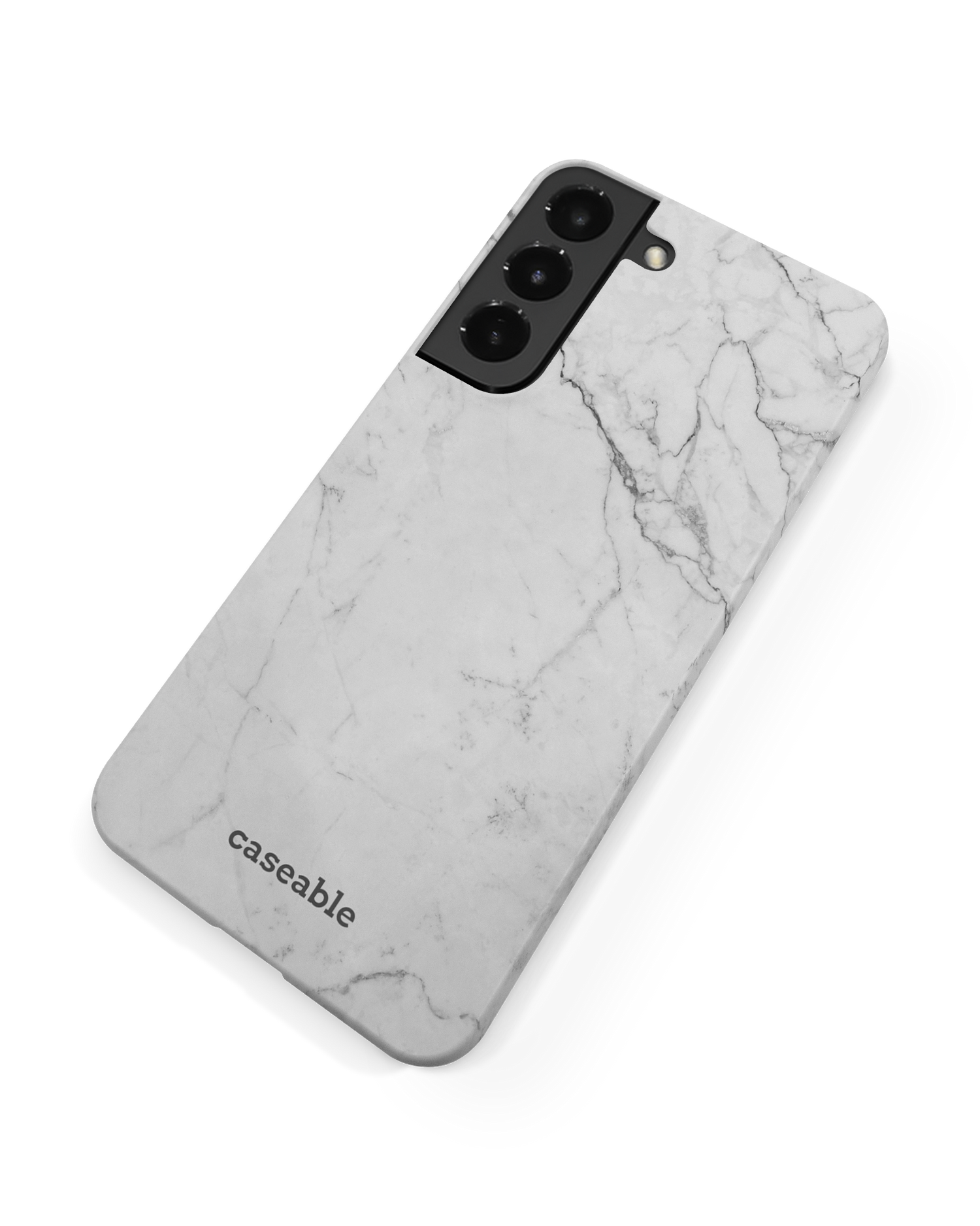 White Marble Hardcase Handyhülle Samsung Galaxy S22 Plus 5G: Rückseite