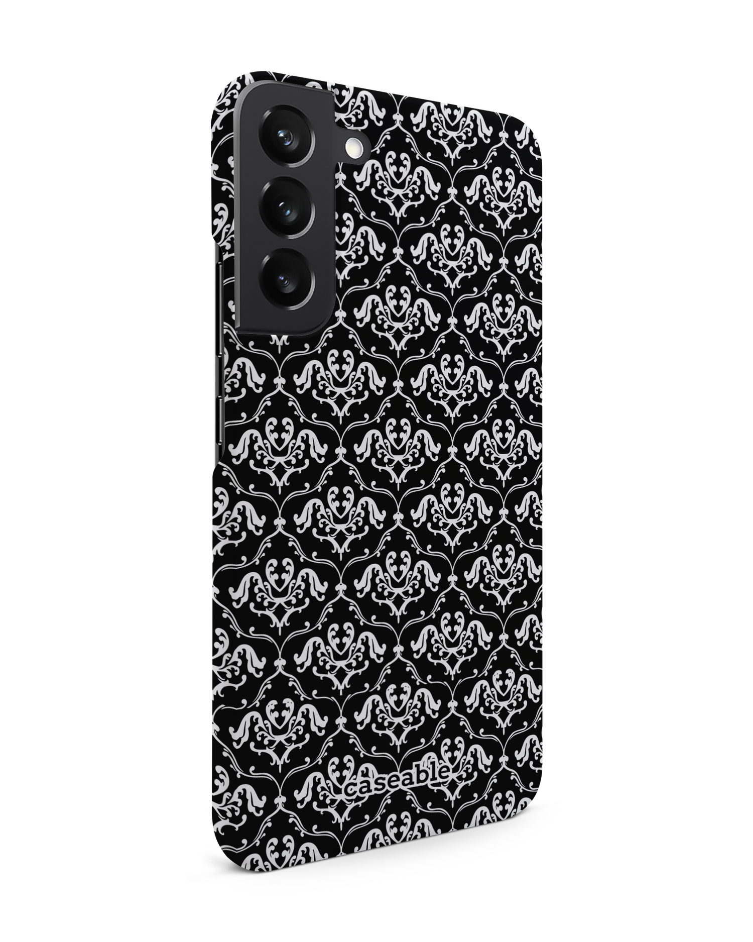Black French Lillies Hardcase Handyhülle Samsung Galaxy S22 Plus 5G: Seitenansicht links
