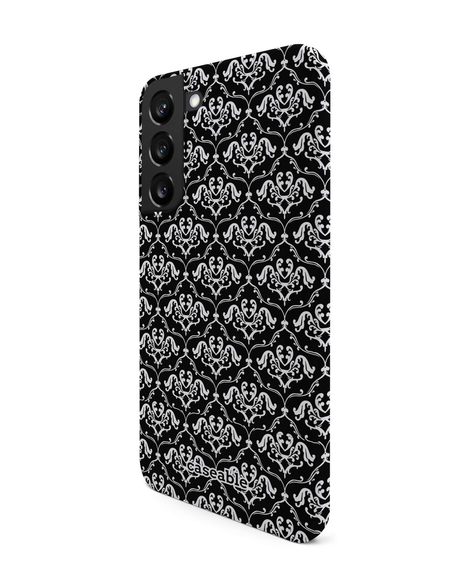 Black French Lillies Hardcase Handyhülle Samsung Galaxy S22 Plus 5G: Seitenansicht rechts