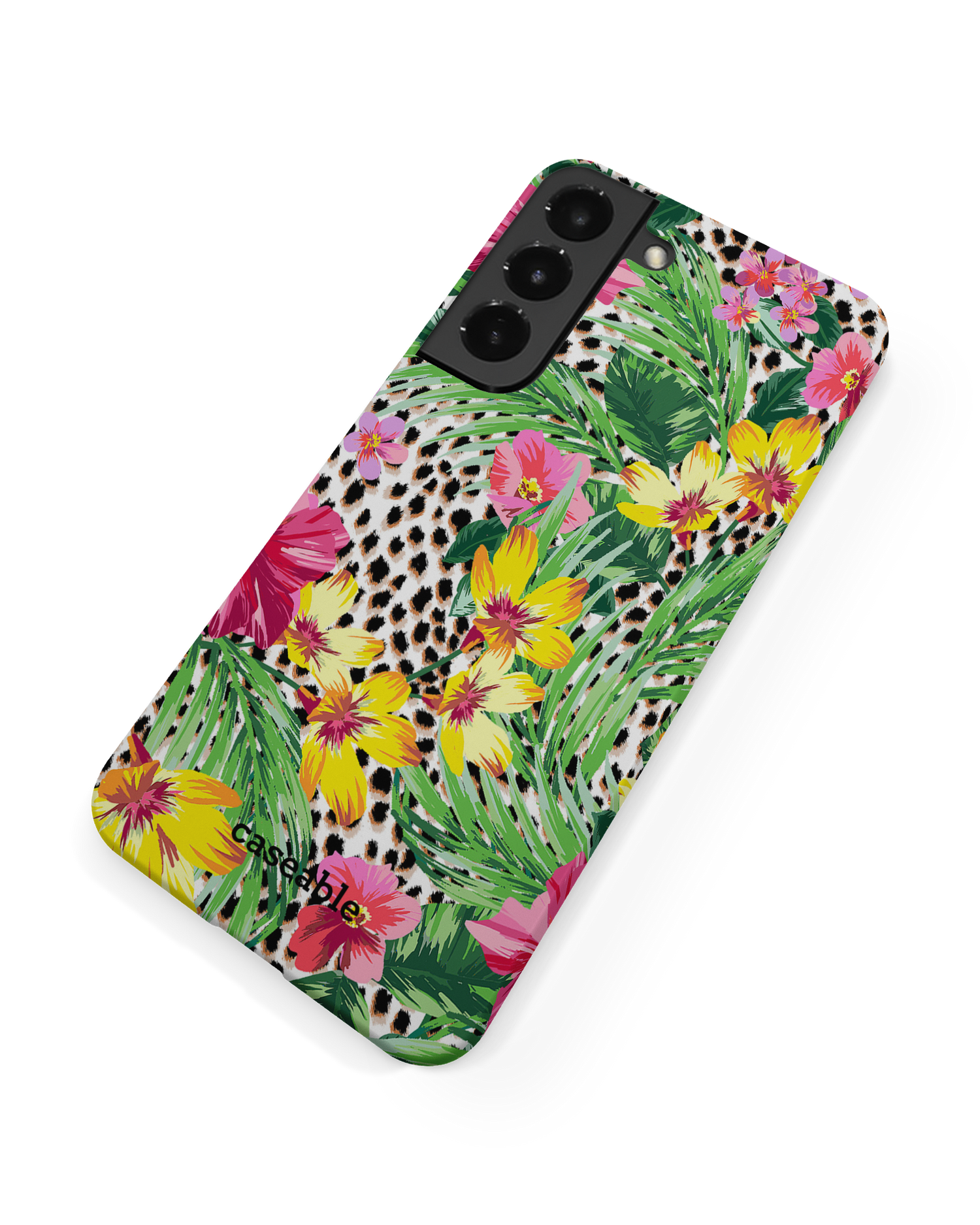 Tropical Cheetah Hardcase Handyhülle Samsung Galaxy S22 Plus 5G: Rückseite