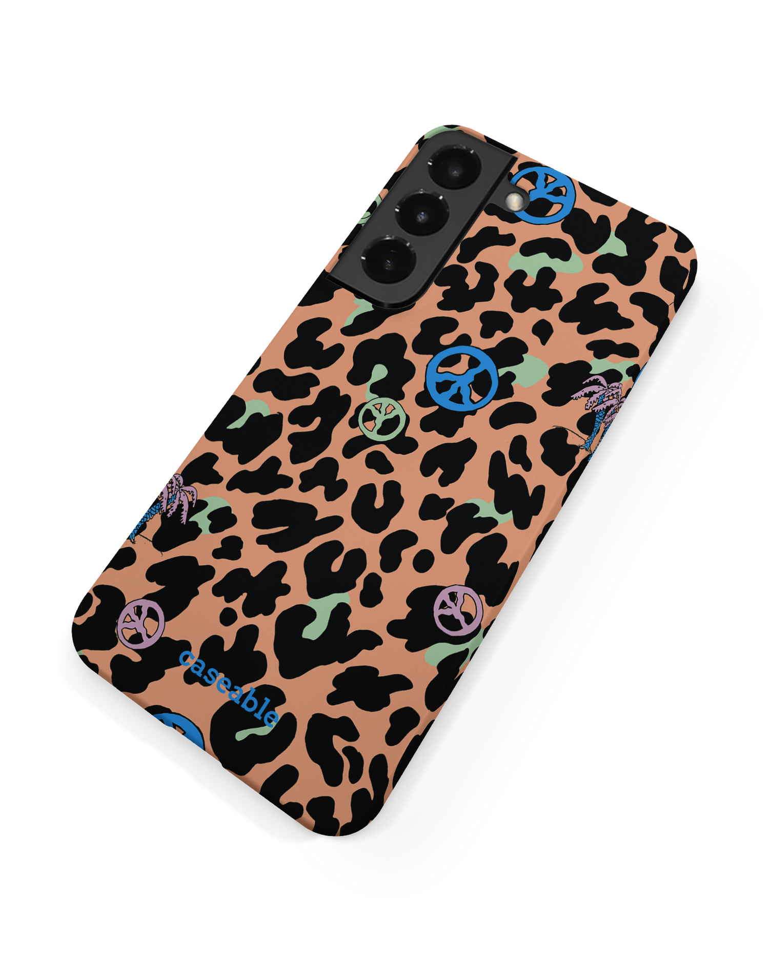 Leopard Peace Palms Hardcase Handyhülle Samsung Galaxy S22 Plus 5G: Rückseite