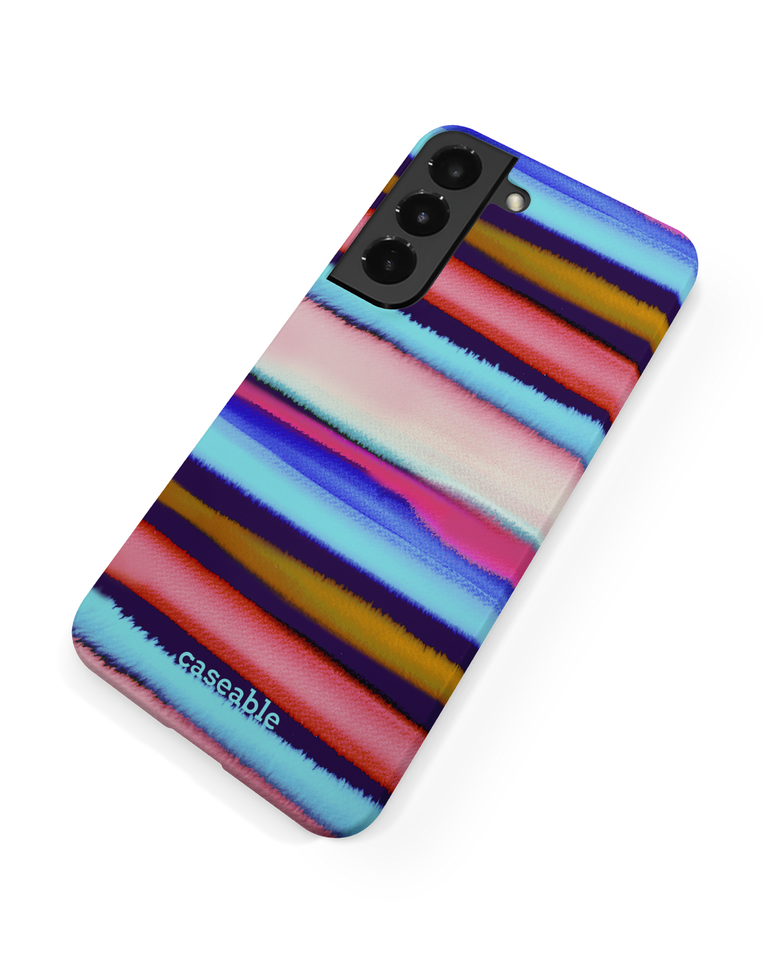 Watercolor Stripes Hardcase Handyhülle Samsung Galaxy S22 Plus 5G: Rückseite