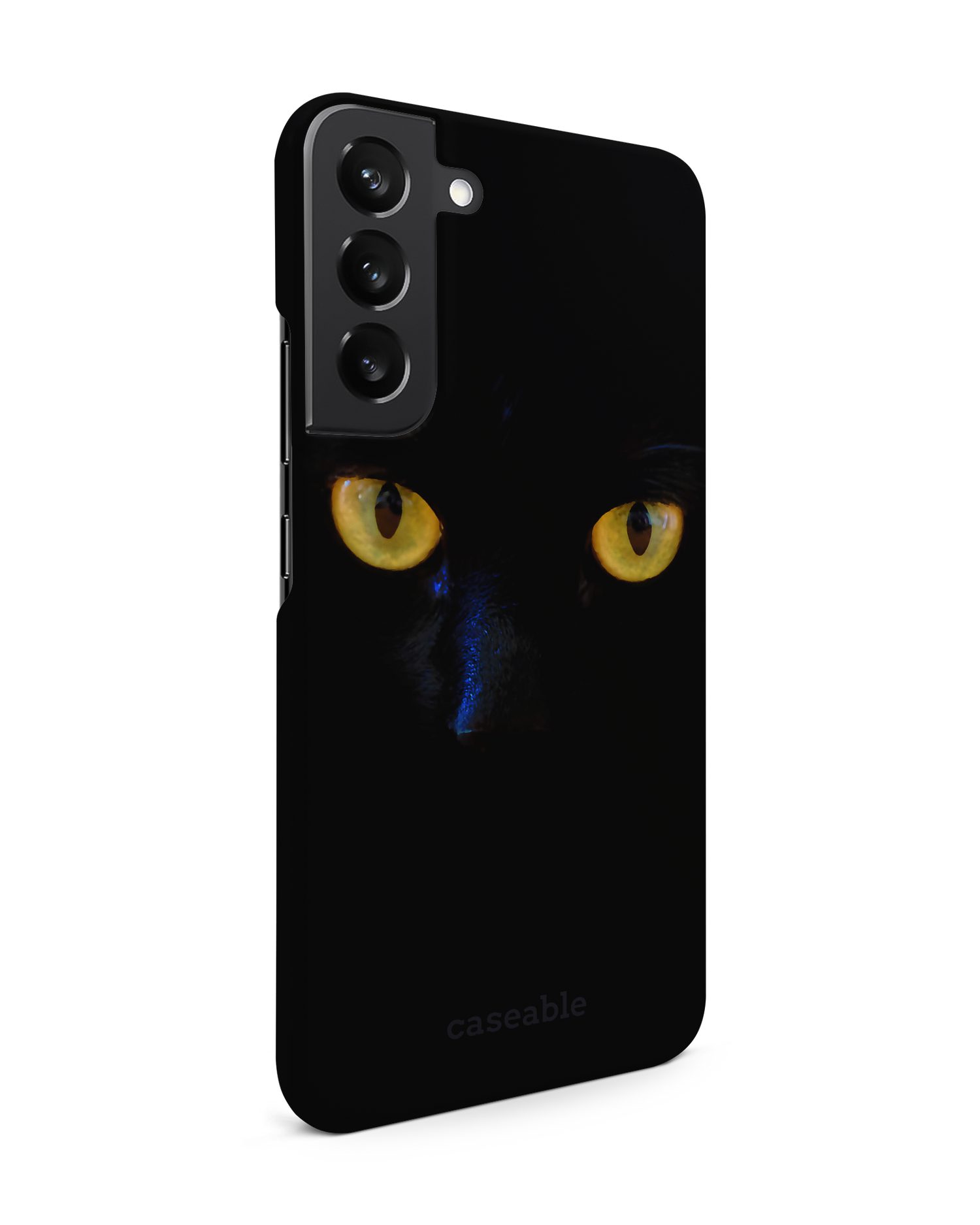 Black Cat Hardcase Handyhülle Samsung Galaxy S22 Plus 5G: Seitenansicht links