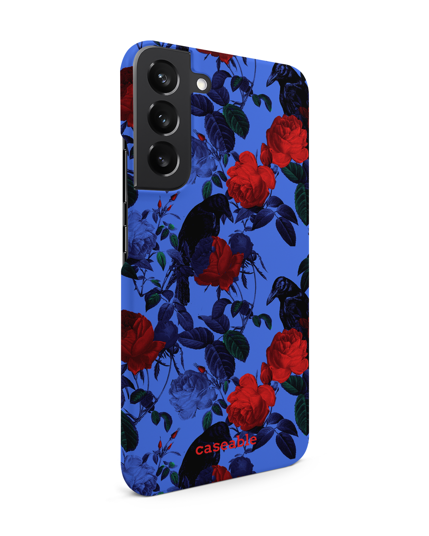 Roses And Ravens Hardcase Handyhülle Samsung Galaxy S22 Plus 5G: Seitenansicht links