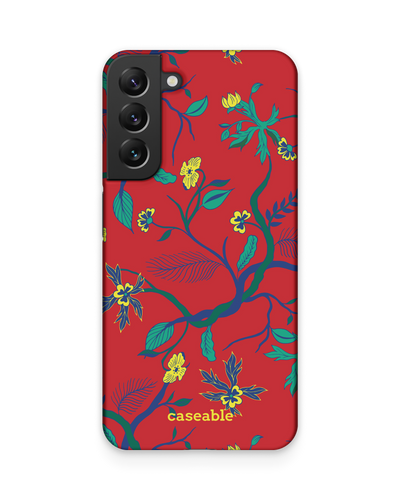 Ultra Red Floral Hardcase Handyhülle Samsung Galaxy S22 Plus 5G