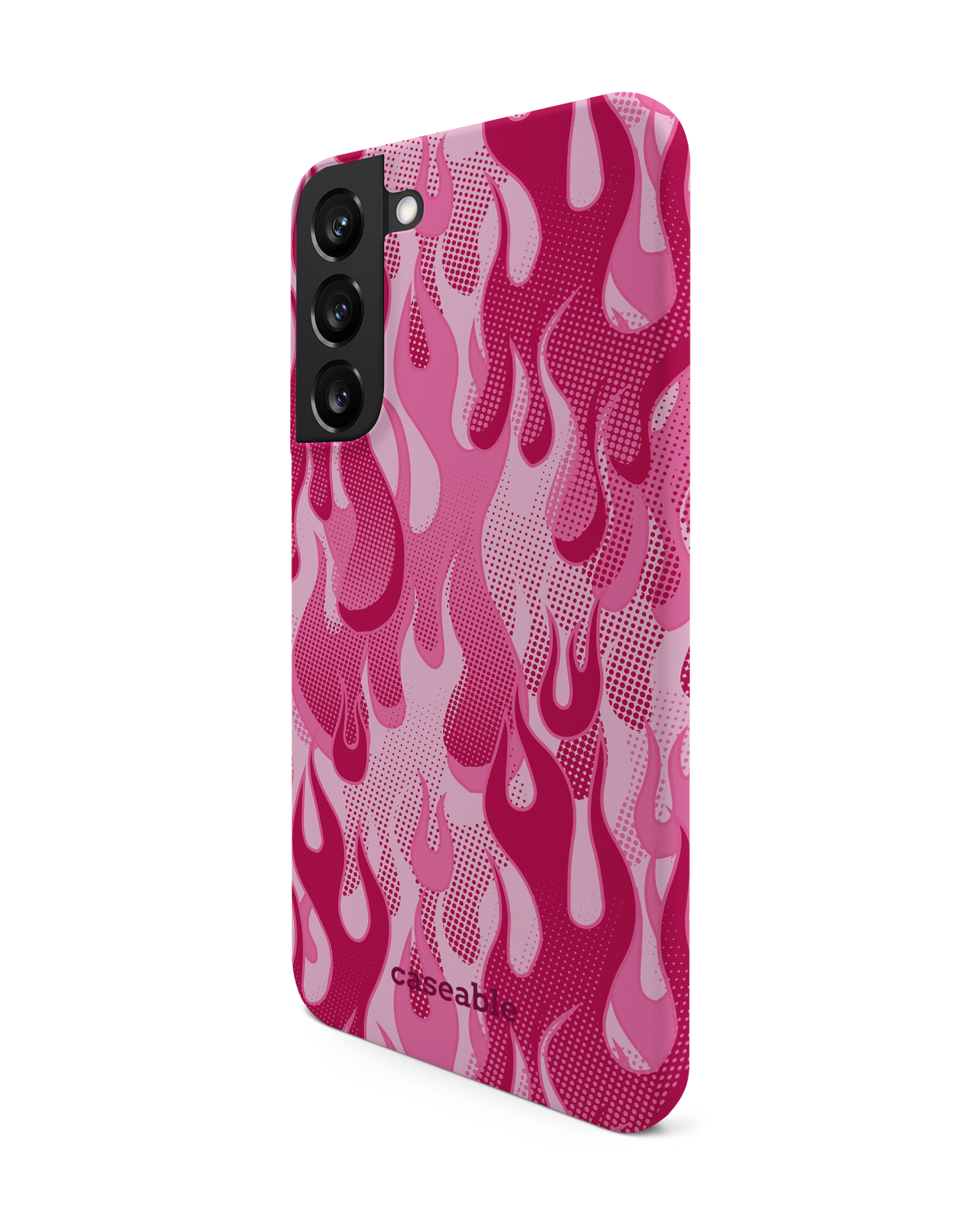 Pink Flames Hardcase Handyhülle Samsung Galaxy S22 Plus 5G: Seitenansicht rechts