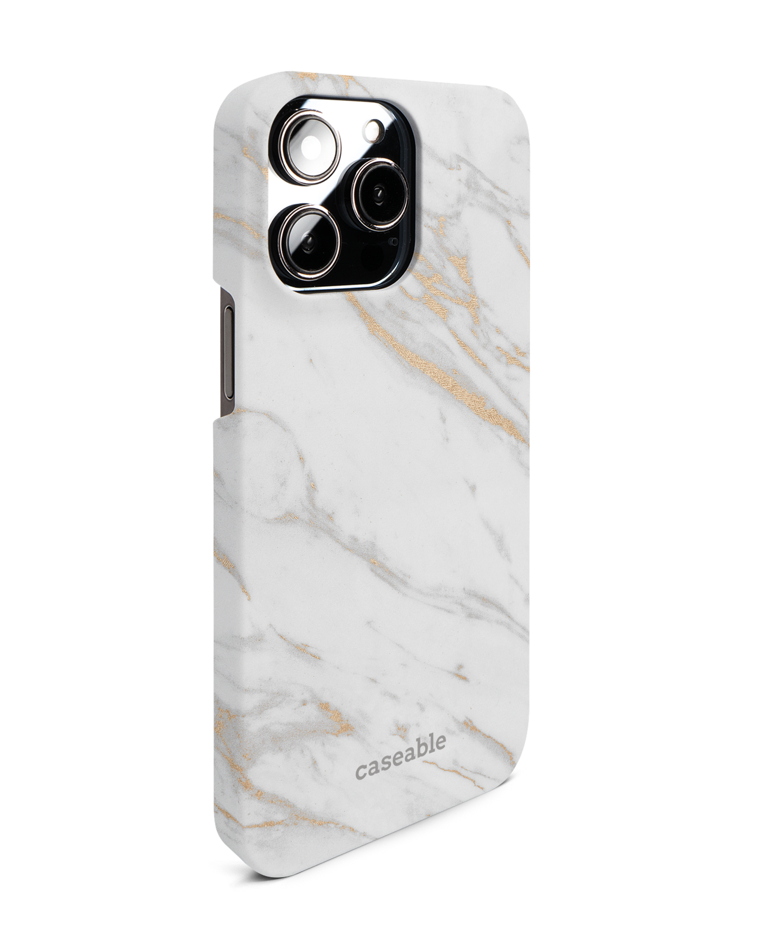 Gold Marble Elegance Hardcase Handyhülle für Apple iPhone 14 Pro Max: Seitenansicht links