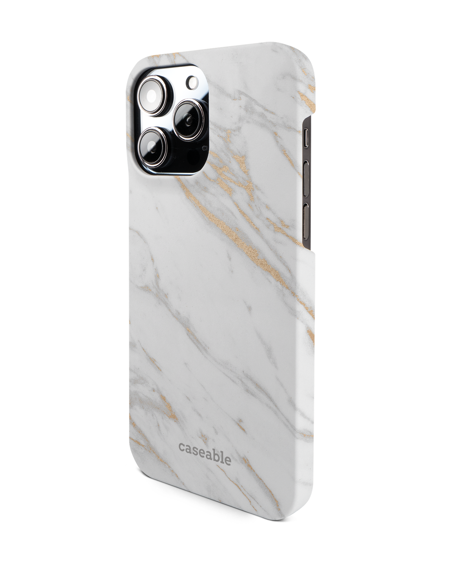 Gold Marble Elegance Hardcase Handyhülle für Apple iPhone 14 Pro Max: Seitenansicht rechts