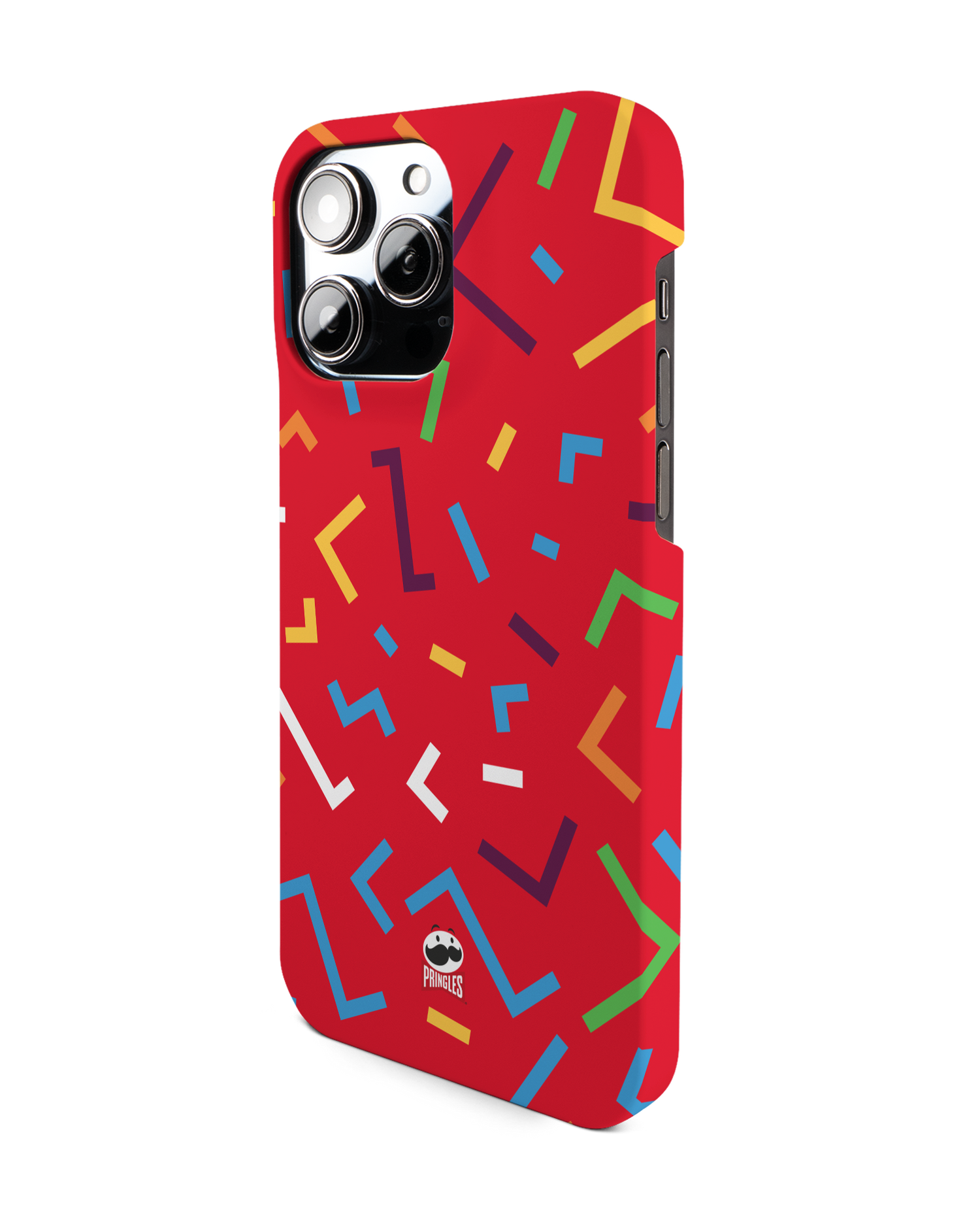 Pringles Confetti Hardcase Handyhülle für Apple iPhone 14 Pro Max: Seitenansicht rechts