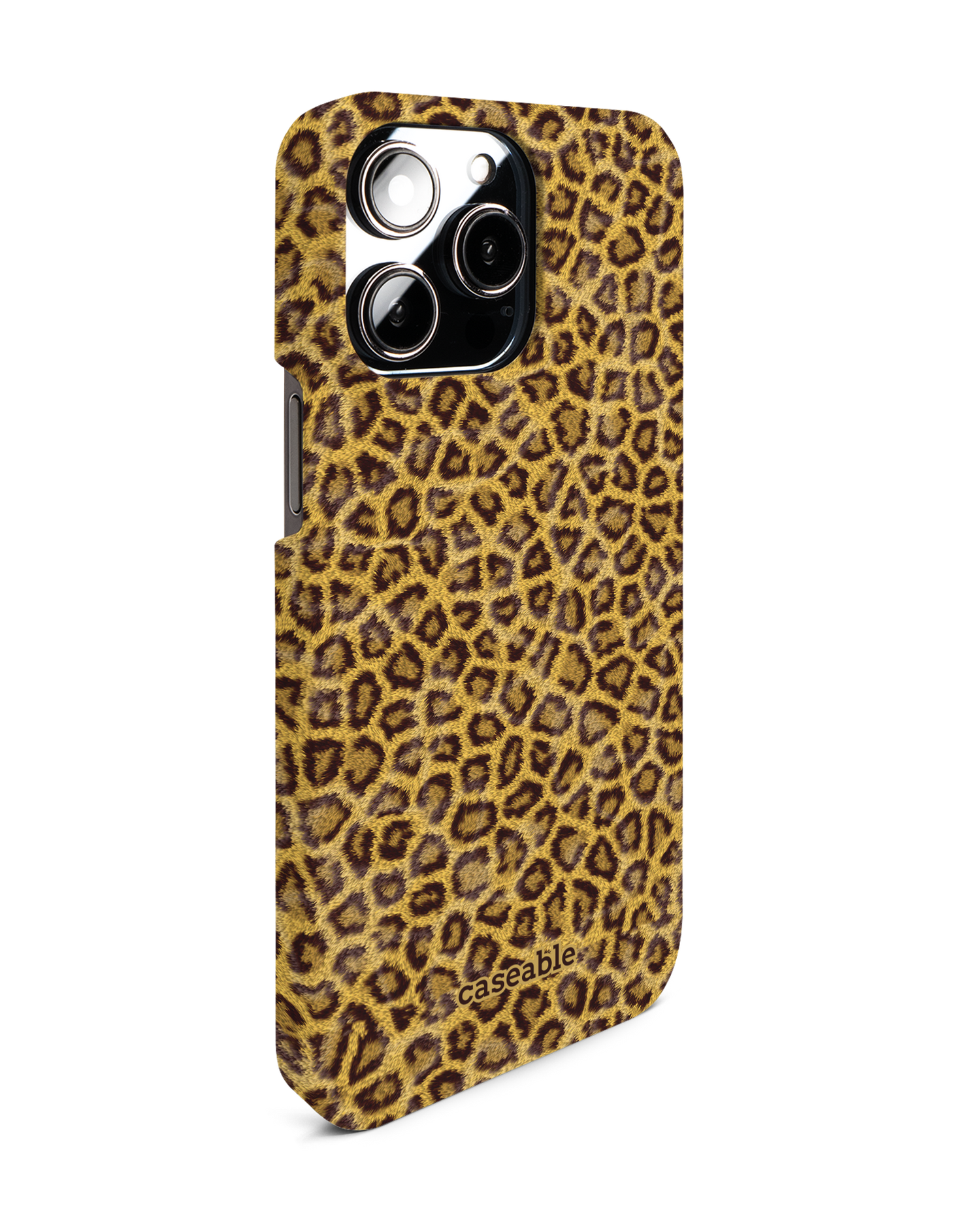 Leopard Skin Hardcase Handyhülle für Apple iPhone 14 Pro Max: Seitenansicht links