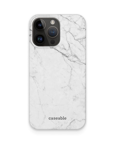 White Marble Hardcase Handyhülle für Apple iPhone 15 Pro Max