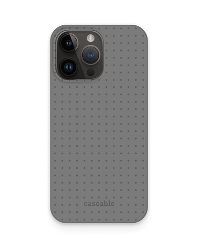 Dot Grid Grey Hardcase Handyhülle für Apple iPhone 15 Pro Max