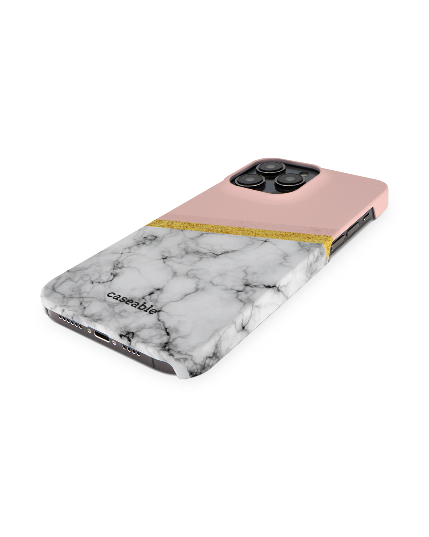 Marble Slice Hardcase Handyhülle für Apple iPhone 14 Pro Max: Perspektivansicht