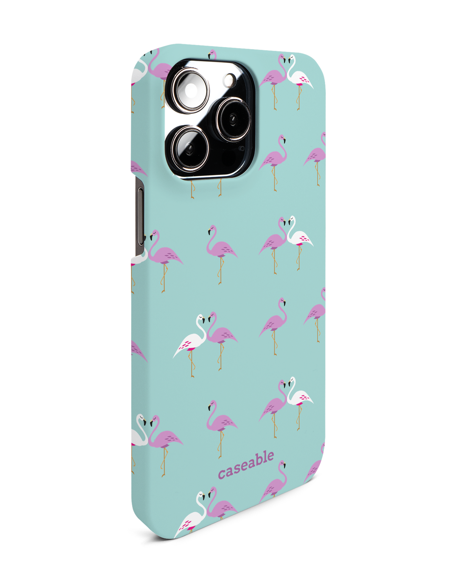 Two Flamingos Hardcase Handyhülle für Apple iPhone 14 Pro Max: Seitenansicht links