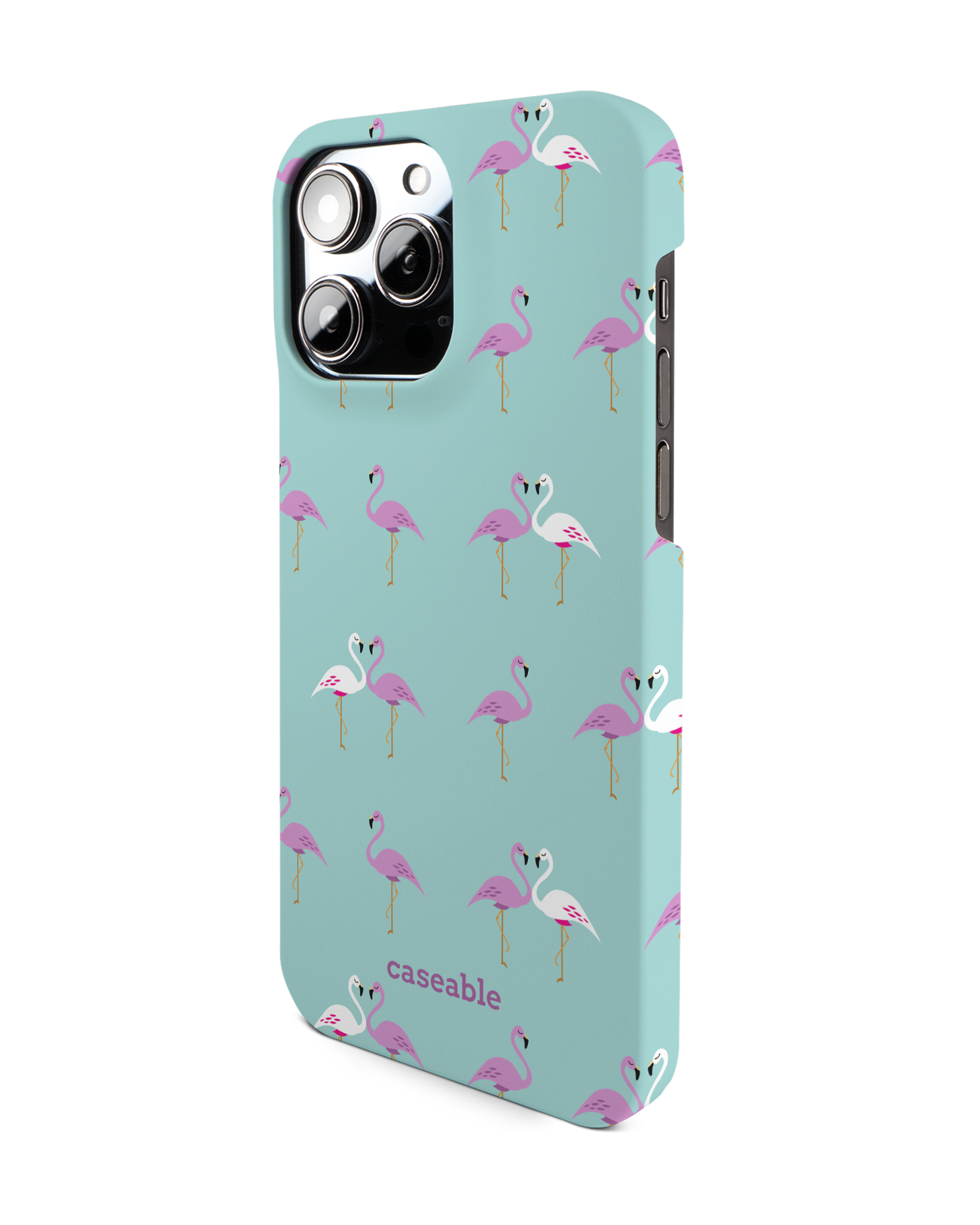 Two Flamingos Hardcase Handyhülle für Apple iPhone 14 Pro Max: Seitenansicht rechts