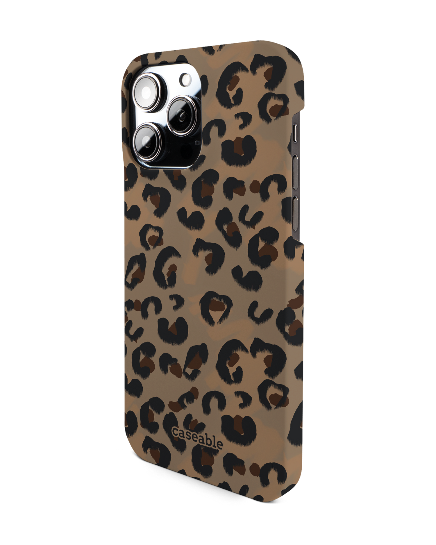 Leopard Repeat Hardcase Handyhülle für Apple iPhone 14 Pro Max: Seitenansicht rechts