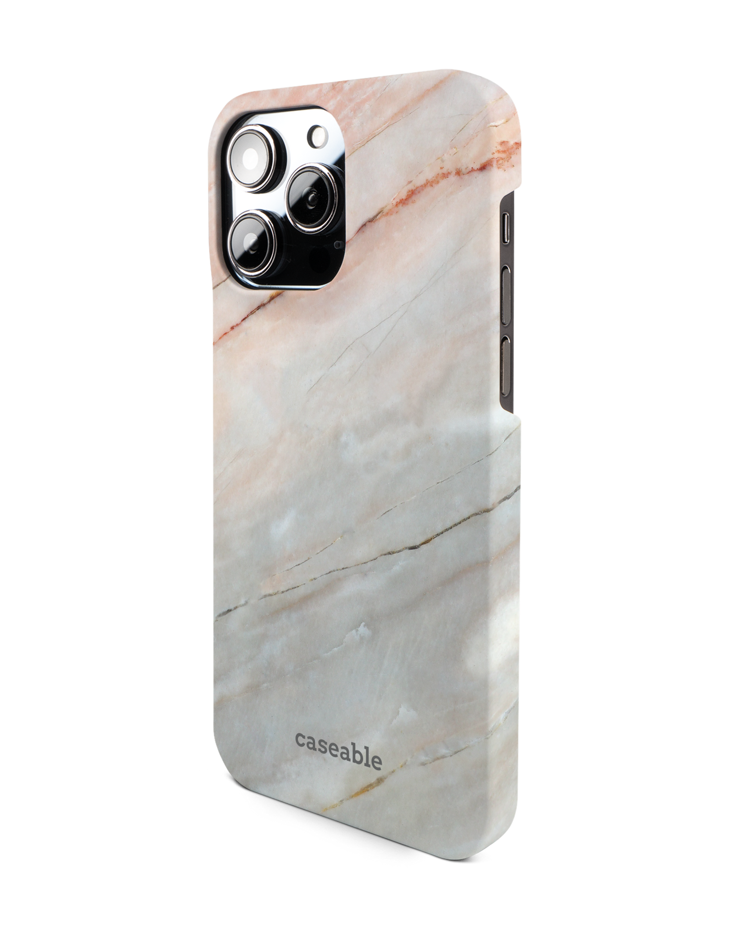 Mother of Pearl Marble Hardcase Handyhülle für Apple iPhone 14 Pro Max: Seitenansicht rechts