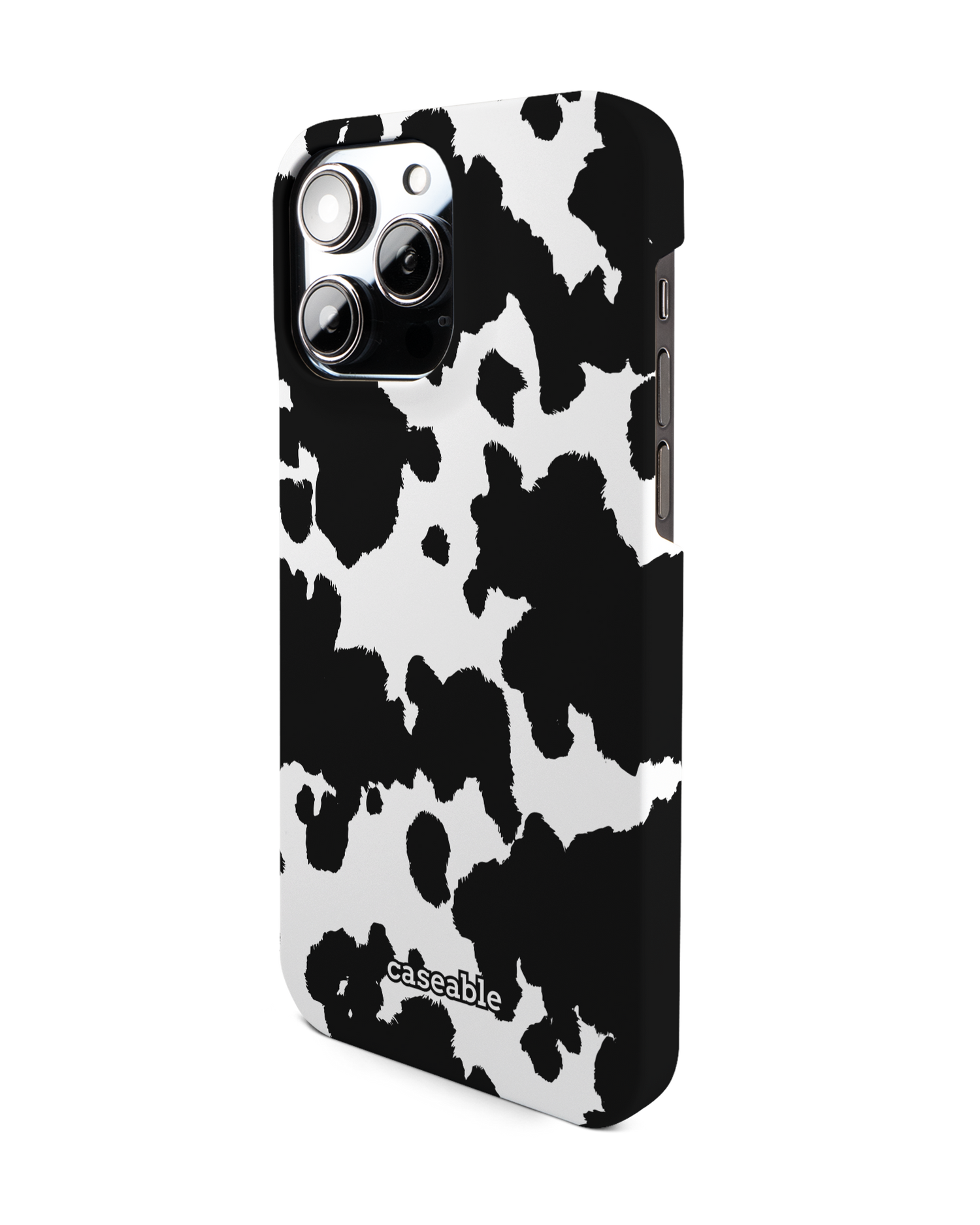 Cow Print Hardcase Handyhülle für Apple iPhone 14 Pro Max: Seitenansicht rechts