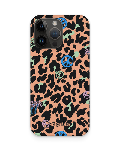 Leopard Peace Palms Hardcase Handyhülle für Apple iPhone 15 Pro Max