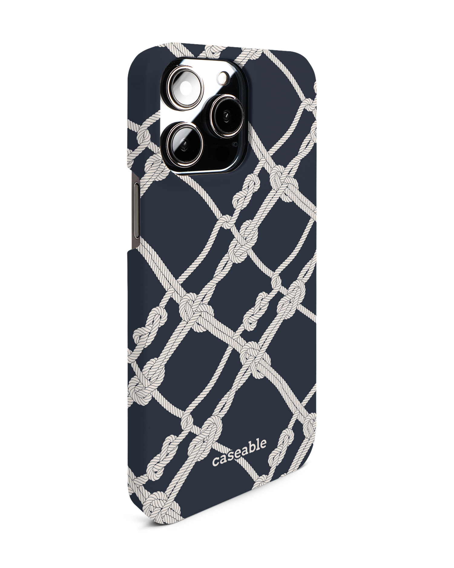 Nautical Knots Hardcase Handyhülle für Apple iPhone 14 Pro Max: Seitenansicht links