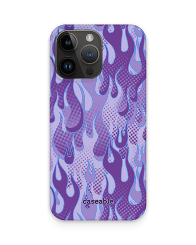 Purple Flames Hardcase Handyhülle für Apple iPhone 14 Pro Max