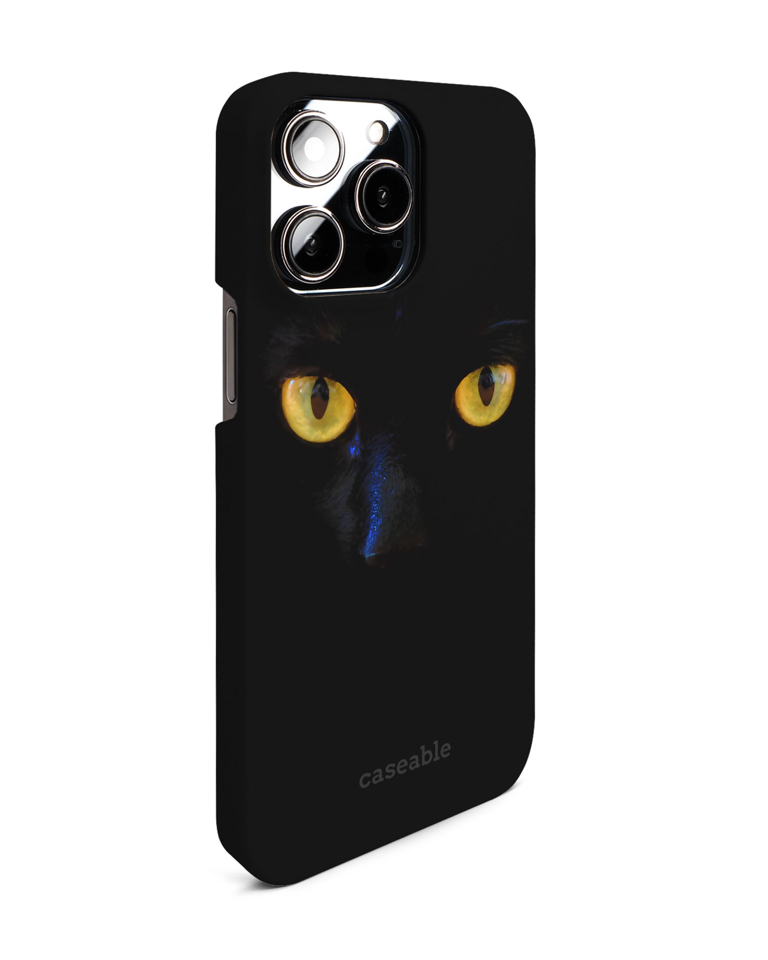 Black Cat Hardcase Handyhülle für Apple iPhone 14 Pro Max: Seitenansicht links
