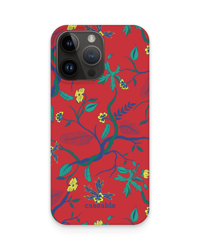 Ultra Red Floral Hardcase Handyhülle für Apple iPhone 14 Pro Max