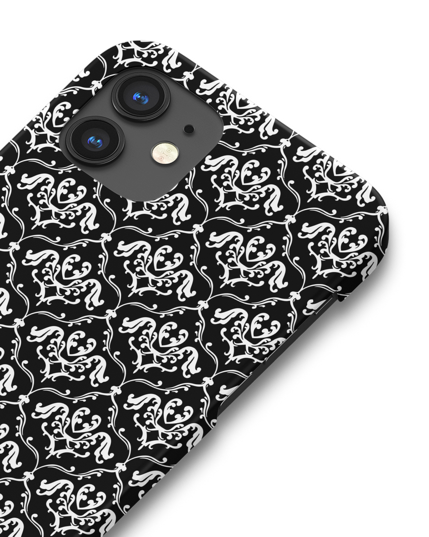 Black French Lillies Hardcase Handyhülle Apple iPhone 12 mini: Detailansicht