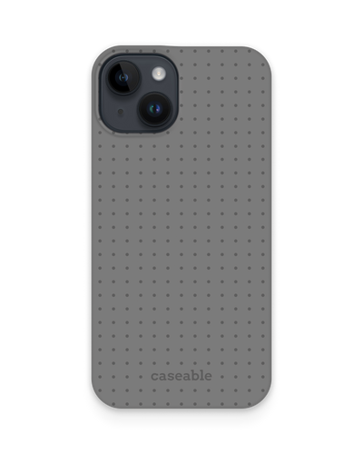 Dot Grid Grey Hardcase Handyhülle für Apple iPhone 14