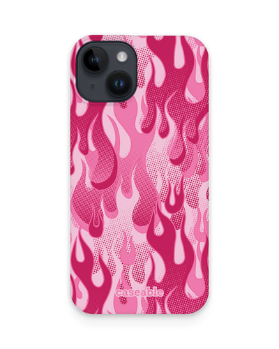 Pink Flames Hardcase Handyhülle für Apple iPhone 15