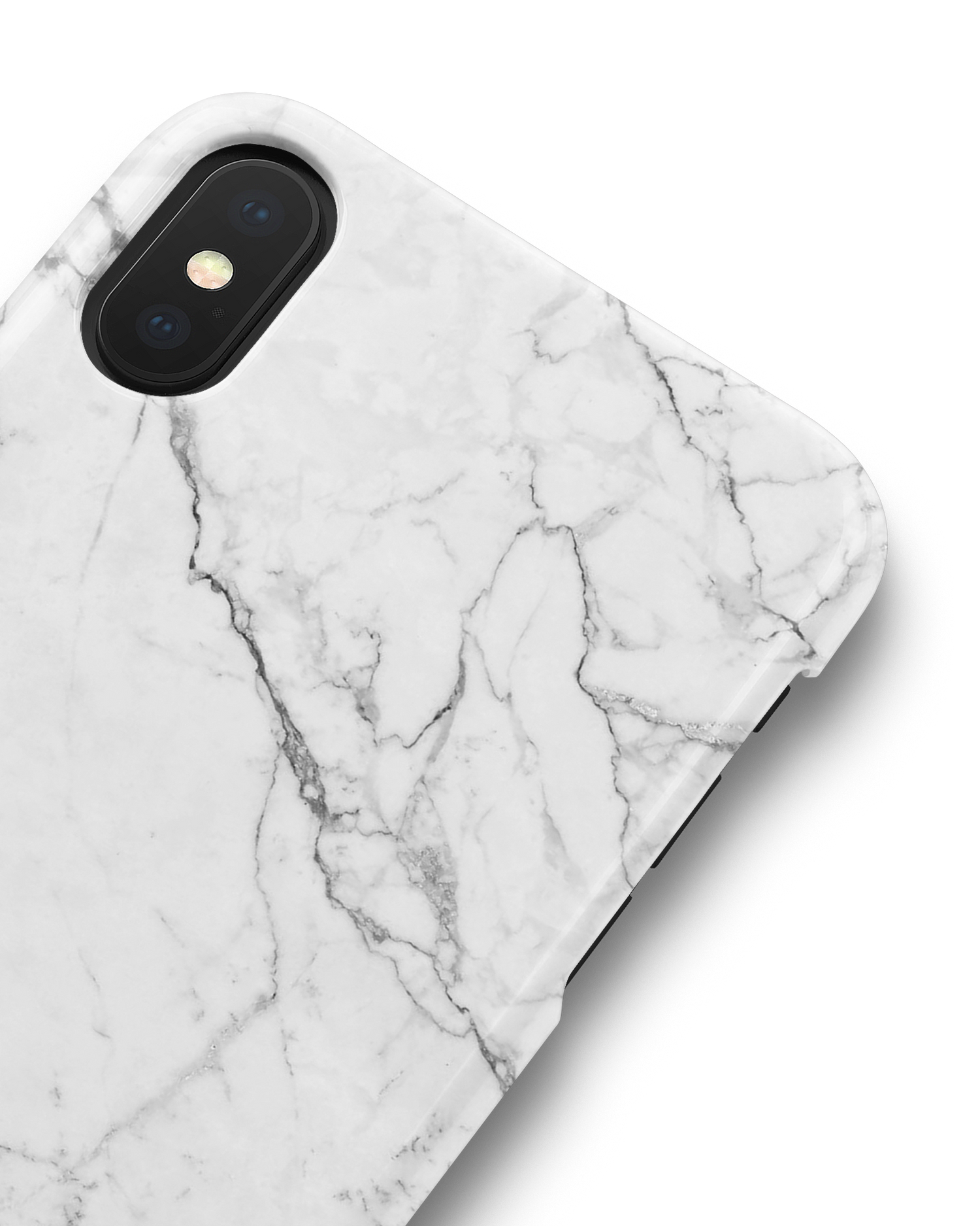 White Marble Hardcase Handyhülle Apple iPhone X, Apple iPhone XS: Detailansicht