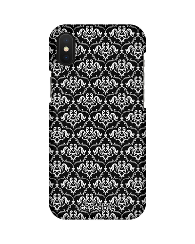 Black French Lillies Hardcase Handyhülle Apple iPhone X, Apple iPhone XS