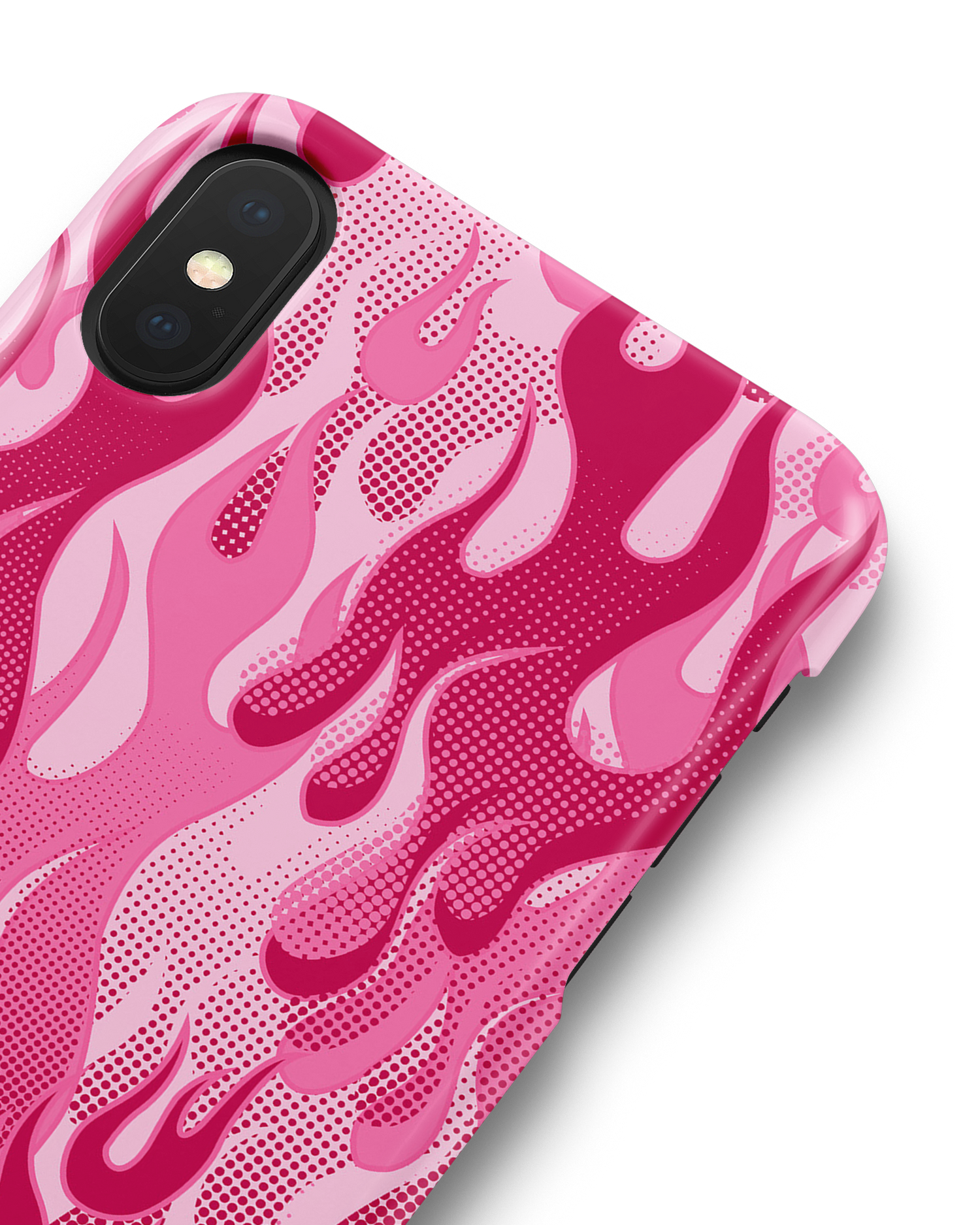 Pink Flames Hardcase Handyhülle Apple iPhone X, Apple iPhone XS: Detailansicht
