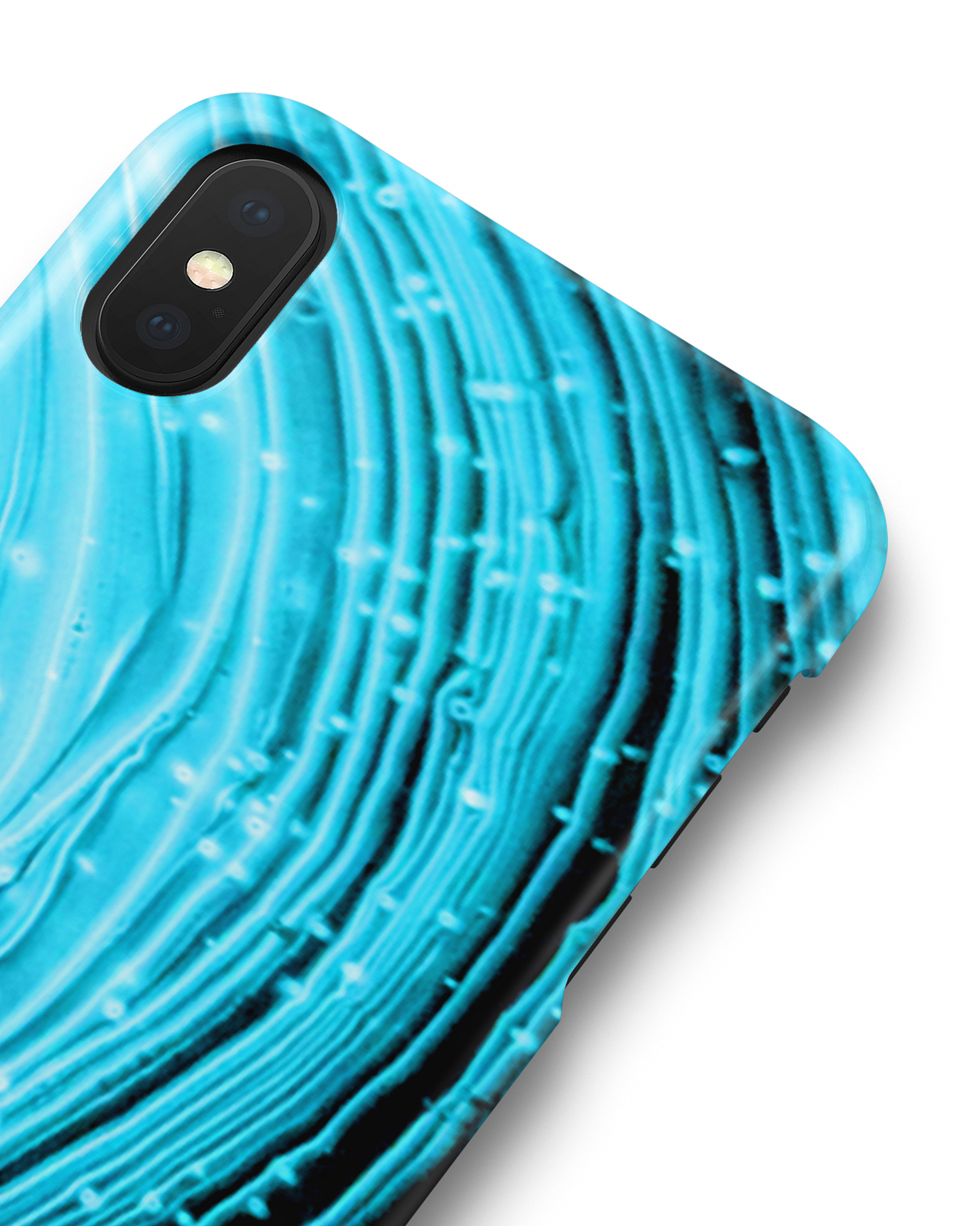 Turquoise Ripples Hardcase Handyhülle Apple iPhone X, Apple iPhone XS: Detailansicht