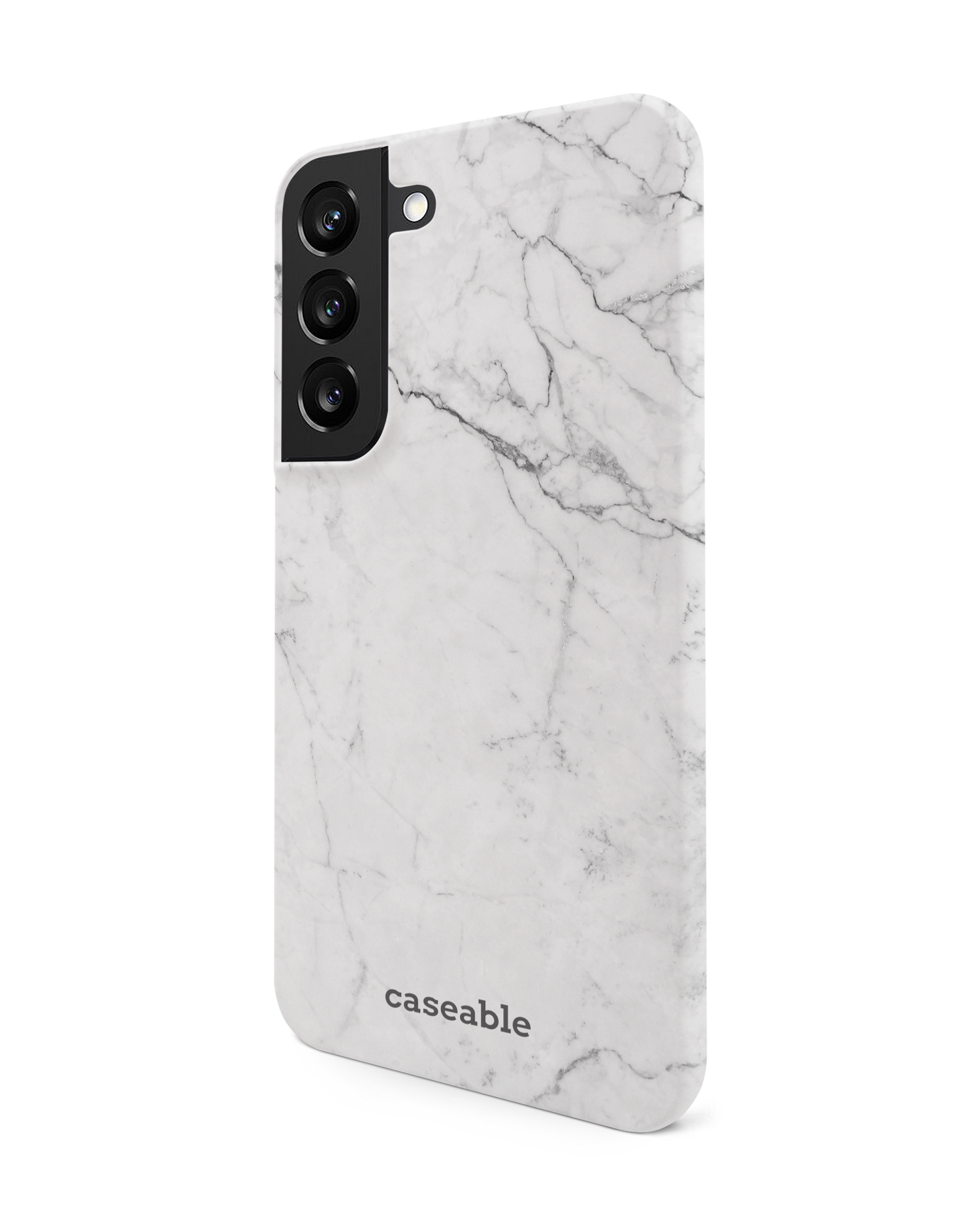 White Marble Hardcase Handyhülle Samsung Galaxy S22 5G: Seitenansicht rechts