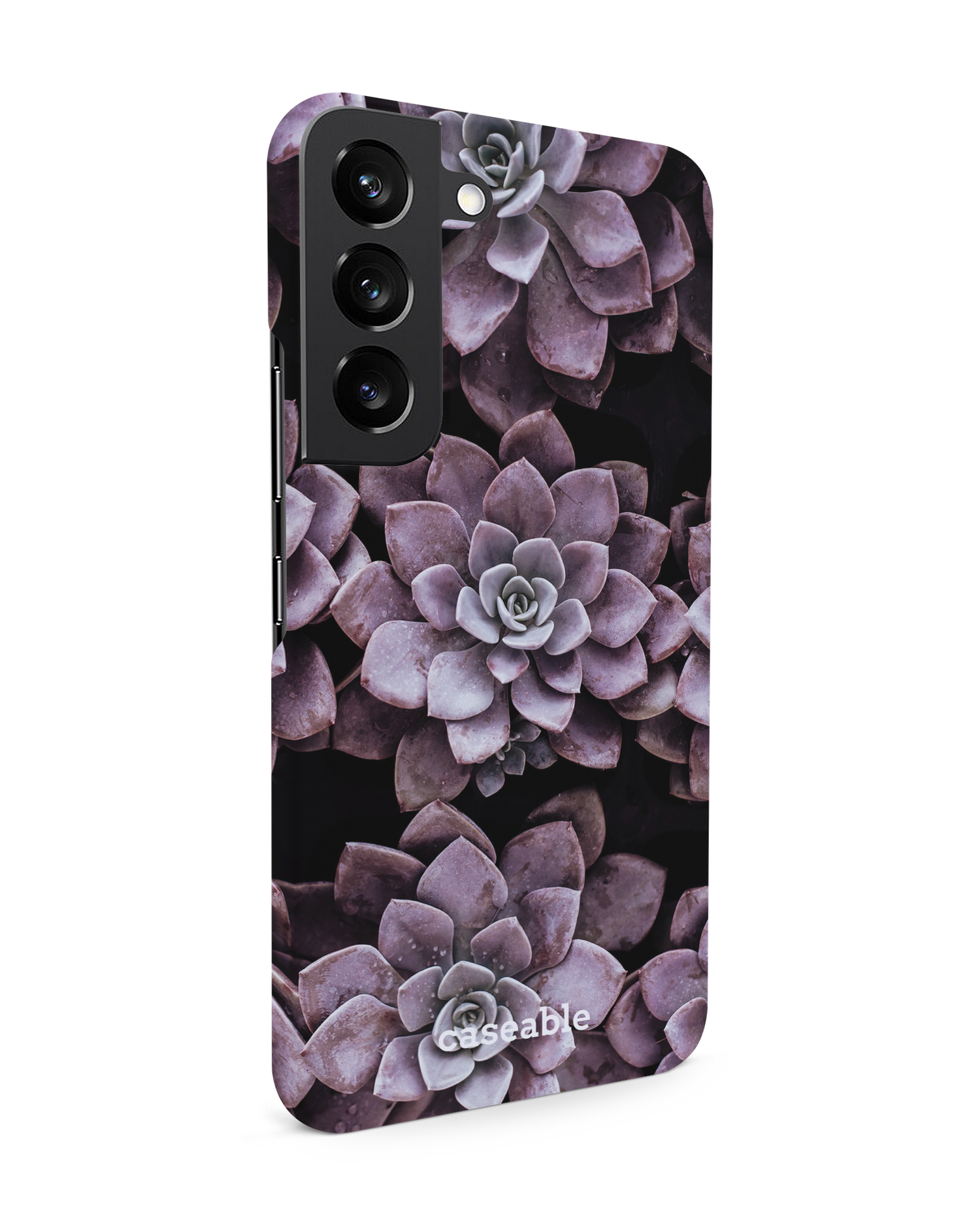 Purple Succulents Hardcase Handyhülle Samsung Galaxy S22 5G: Seitenansicht links