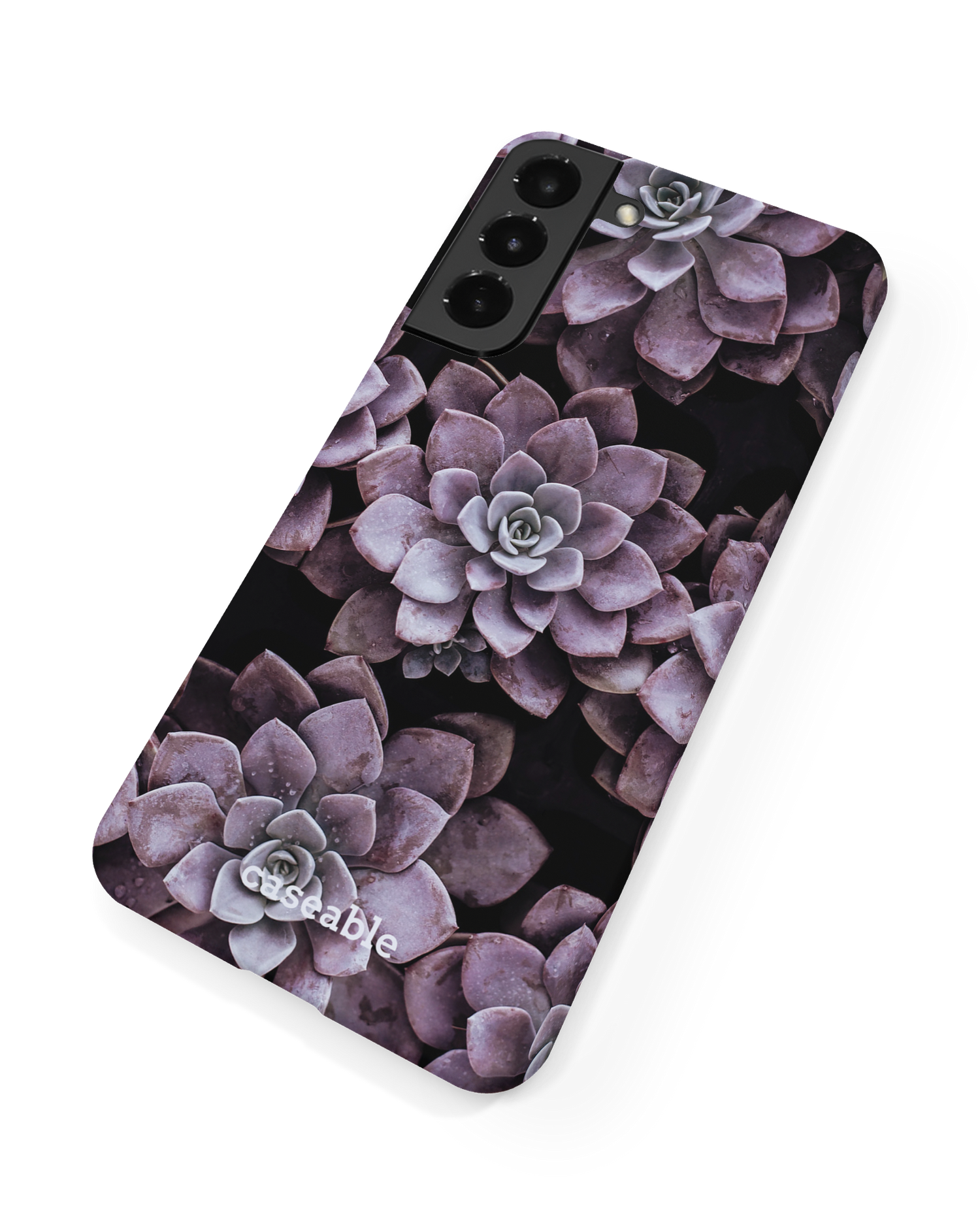 Purple Succulents Hardcase Handyhülle Samsung Galaxy S22 5G: Rückseite