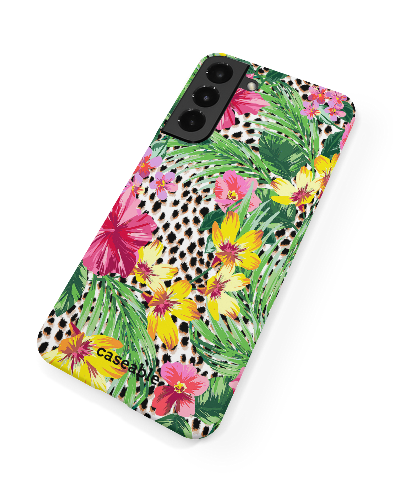 Tropical Cheetah Hardcase Handyhülle Samsung Galaxy S22 5G: Rückseite