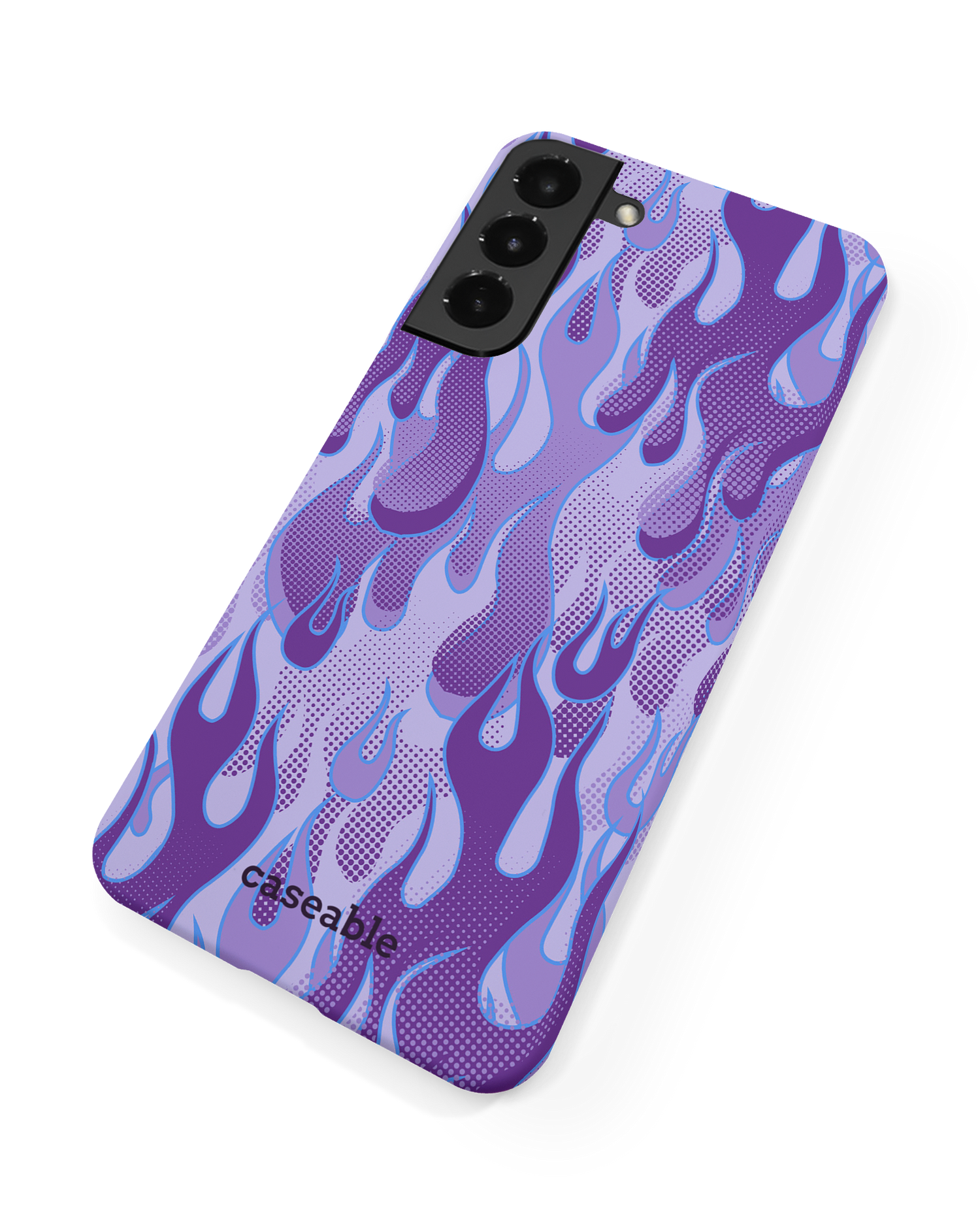 Purple Flames Hardcase Handyhülle Samsung Galaxy S22 5G: Rückseite