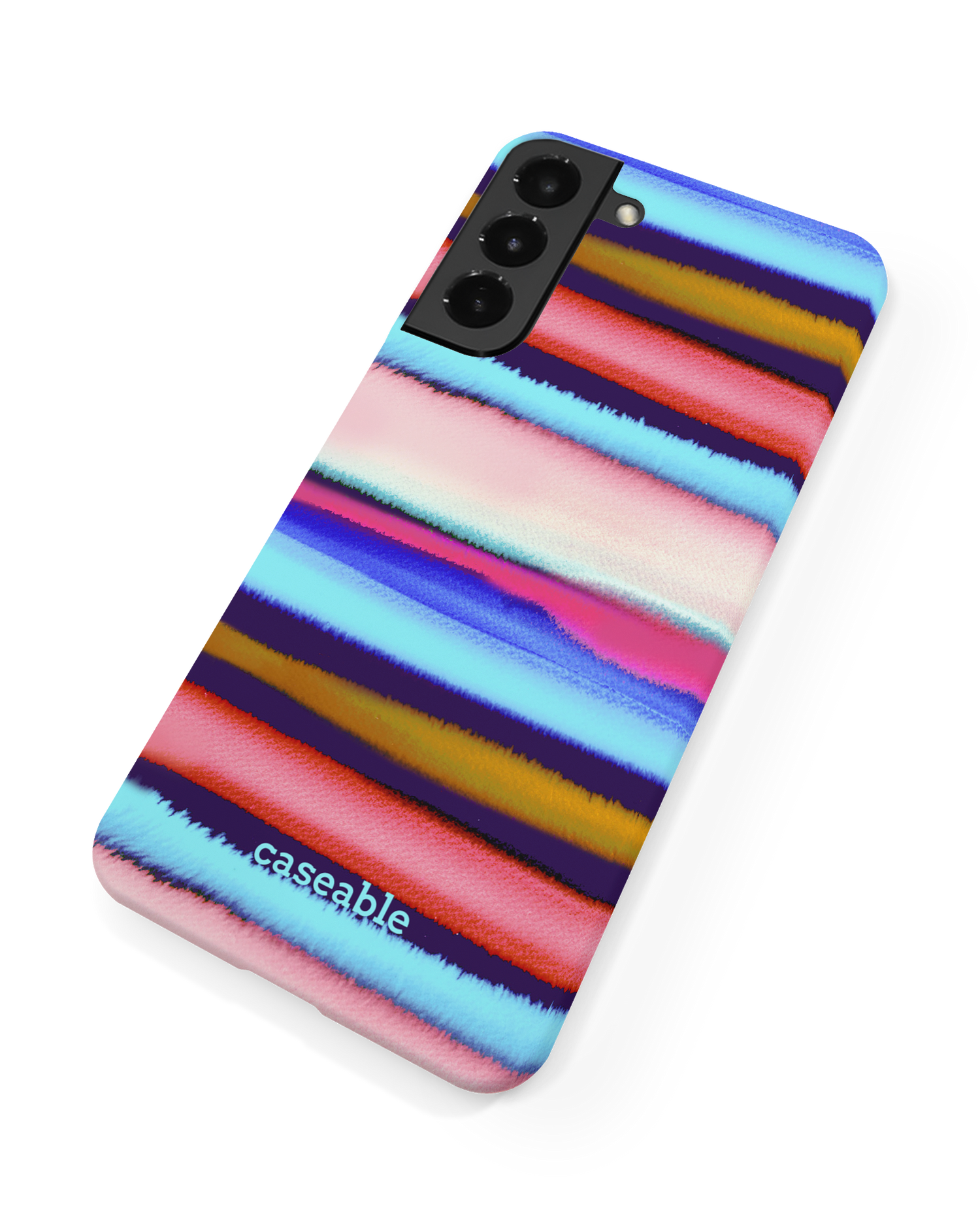 Watercolor Stripes Hardcase Handyhülle Samsung Galaxy S22 5G: Rückseite