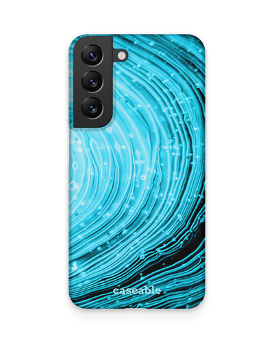 Turquoise Ripples Hardcase Handyhülle Samsung Galaxy S22 5G