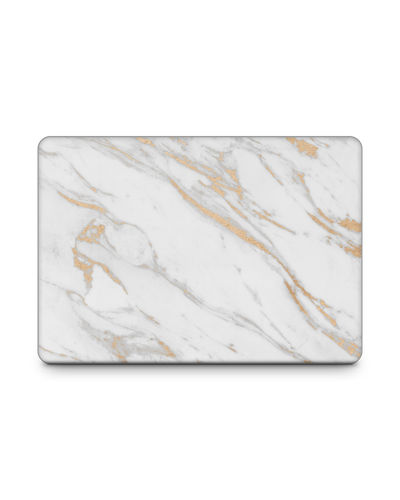 Gold Marble Elegance Laptop Aufkleber für 13 Zoll Apple MacBooks: Frontansicht