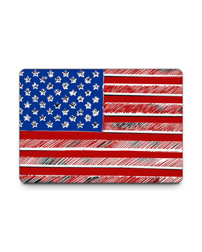 American Flag Color Laptop Aufkleber für 13 Zoll Apple MacBooks: Frontansicht