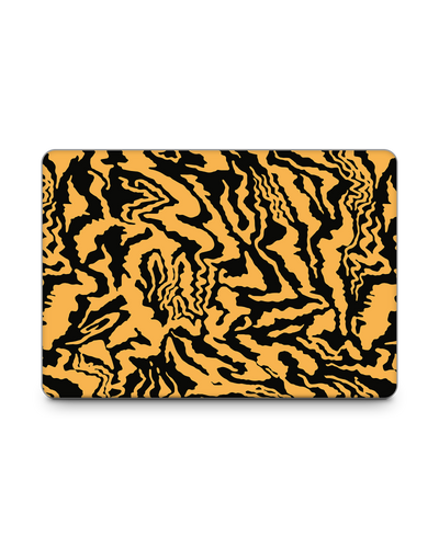 Warped Tiger Stripes Laptop Aufkleber für 13 Zoll Apple MacBooks: Frontansicht