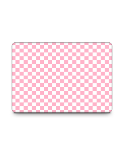 Pink Checkerboard Laptop Aufkleber für 13 Zoll Apple MacBooks: Frontansicht